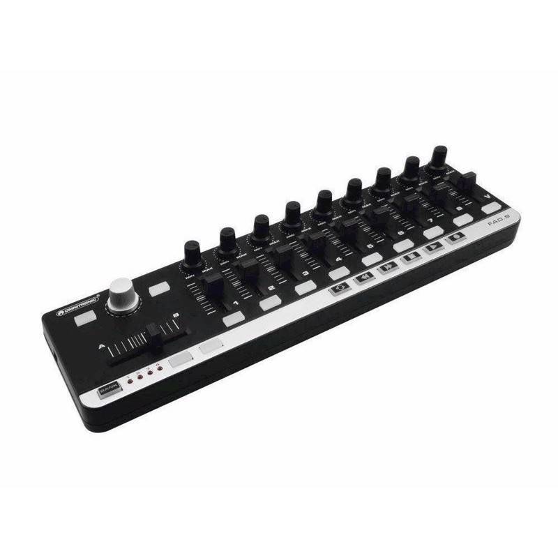 Omnitronic Fad-9. Professionel Usb Midi-Controller Med 9 Fadere, M.m.