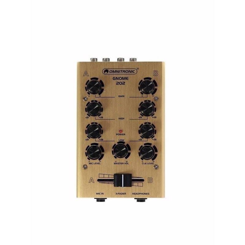 Omnitronic Gnome-202. Mini Mixer. Guld