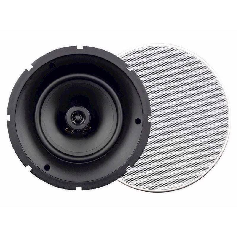 2-Vejs Indbygningshøjttaler 8". 100 Volt/ 8 Ohm. 30/45 Watt. ø27,5 Cm. Hvid - Omnitronic