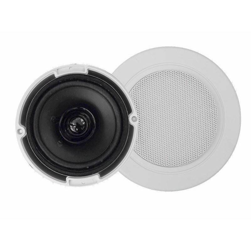 2-Vejs Indbygningshøjttaler 3". 100 Volt. 6 Watt. ø14 Cm. Hvid - Omnitronic