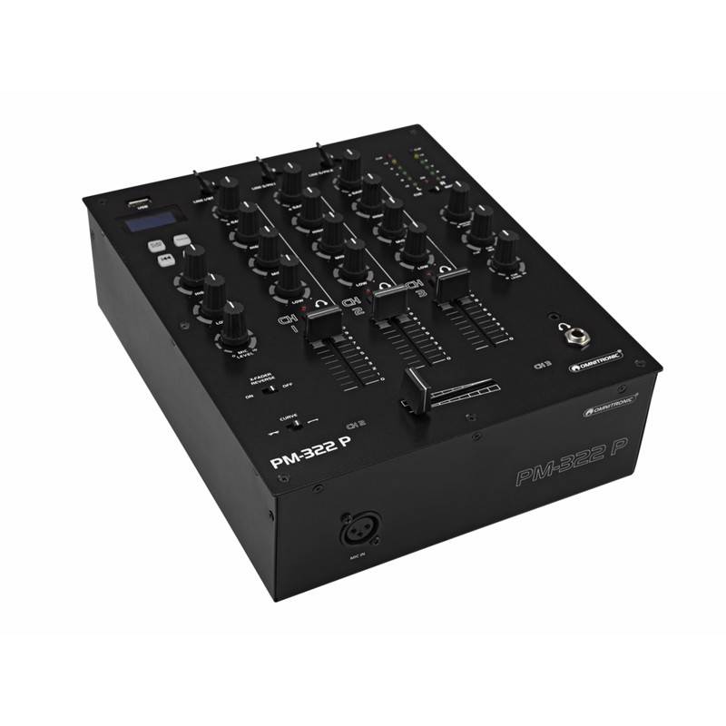 Omnitronic Pm-322p. 3-Kanals Dj Mixer Med Bluetooth & Mp3