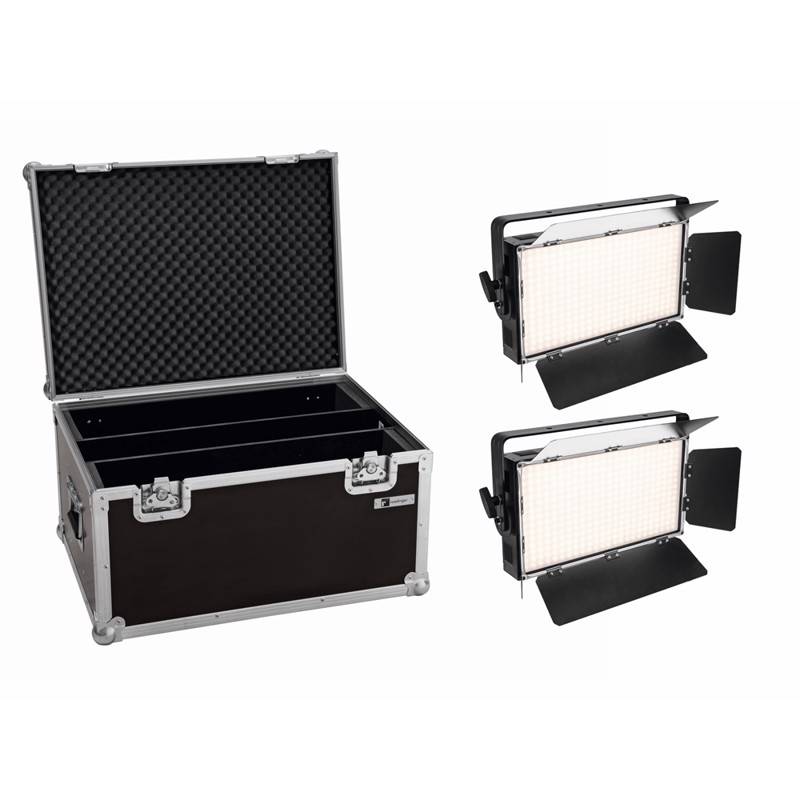 Eurolite Sæt: 2 X Led Pll-360 3200k Panel + Case