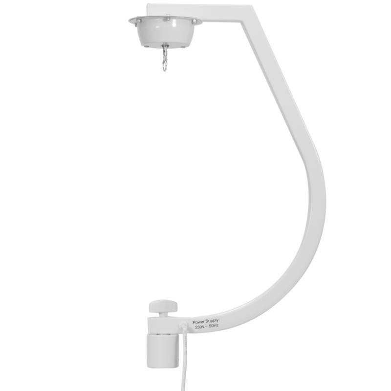 Spejlkugle Beslag Til Stativ. Med Motor. Max. 30 Cm. Hvid - Eurolite