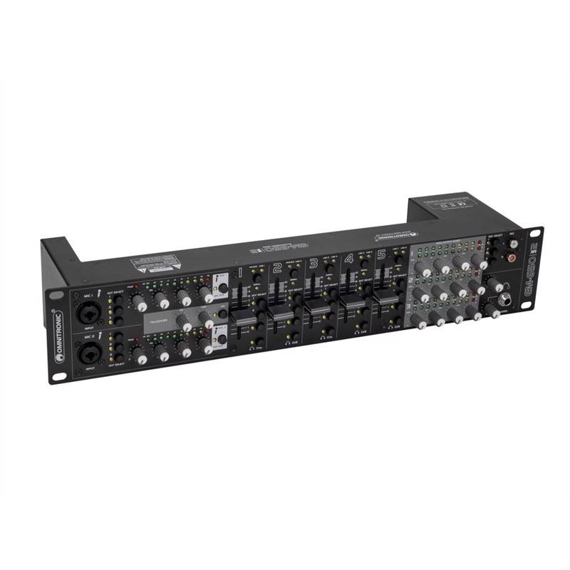 Omnitronic Em-650b Mk2 Entertainment Mixer 5+2-Channel Mixer With 3 Zones