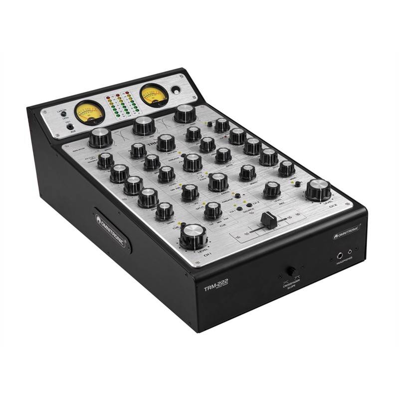 Omnitronic Trm-222 2-Kanals Rotary Mixer Med 3-Bånds Frekvensisolator, Vcr-Filter Og Fx-Loop