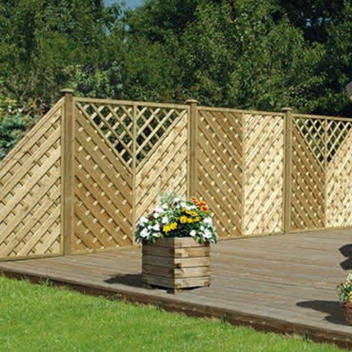 Lamelhegn 180x180 Med Espalier - Model Saragossa - Fence-Line