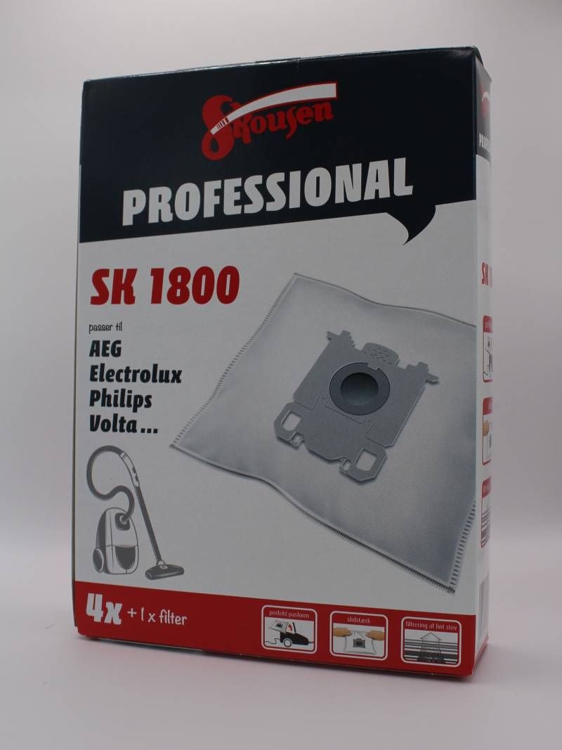 Skousen Professional Støvsugerposer Sk1800 4 Stk + Filter