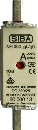 Sikring Nh000 63a Gg 500v - Siba