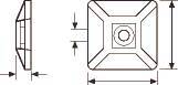 Holder Hvid M/Lim 28x28 Mb4ca - Hellermanntyton