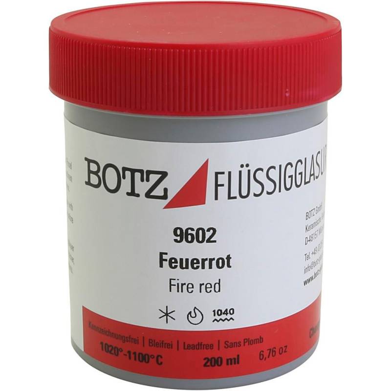 Glasur Til Ler, Rød, 200 Ml/ 1 Ds.