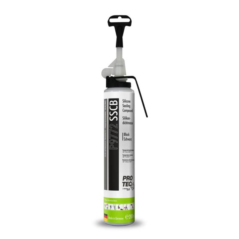 Flydende Silikone Pakning I Sort, I Smart Trykflaske, Protec, 200ml