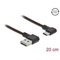 Easy-Usb 2.0 Kabel Type-A Til Usb Type-C Vinklet, 0,2 M - Delock