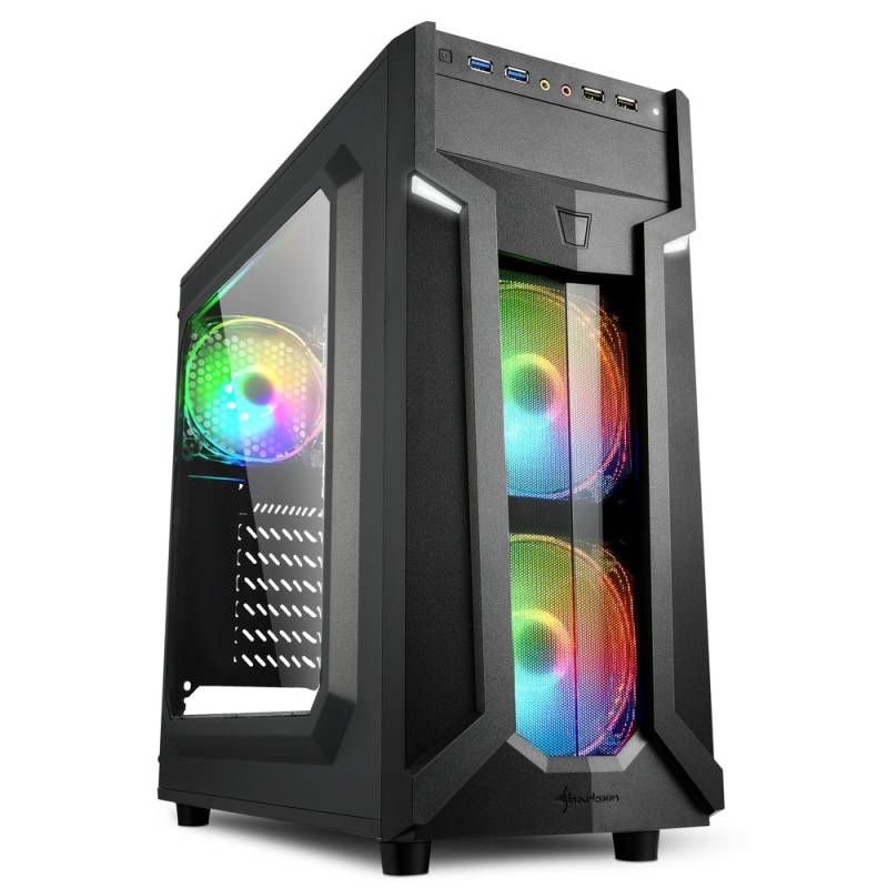 Sharkoon Vg6-W Rgb - Window Kabinet - Geekd.dk