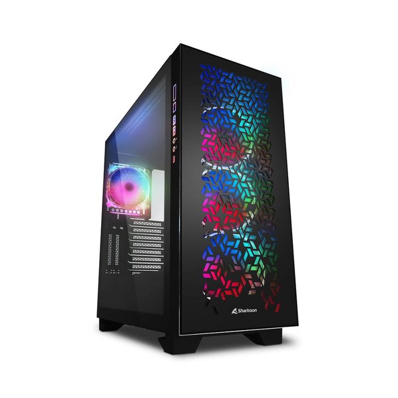 Sharkoon Elite Shark Ca300h Black, Big Tower Case Kabinet - Geekd.dk
