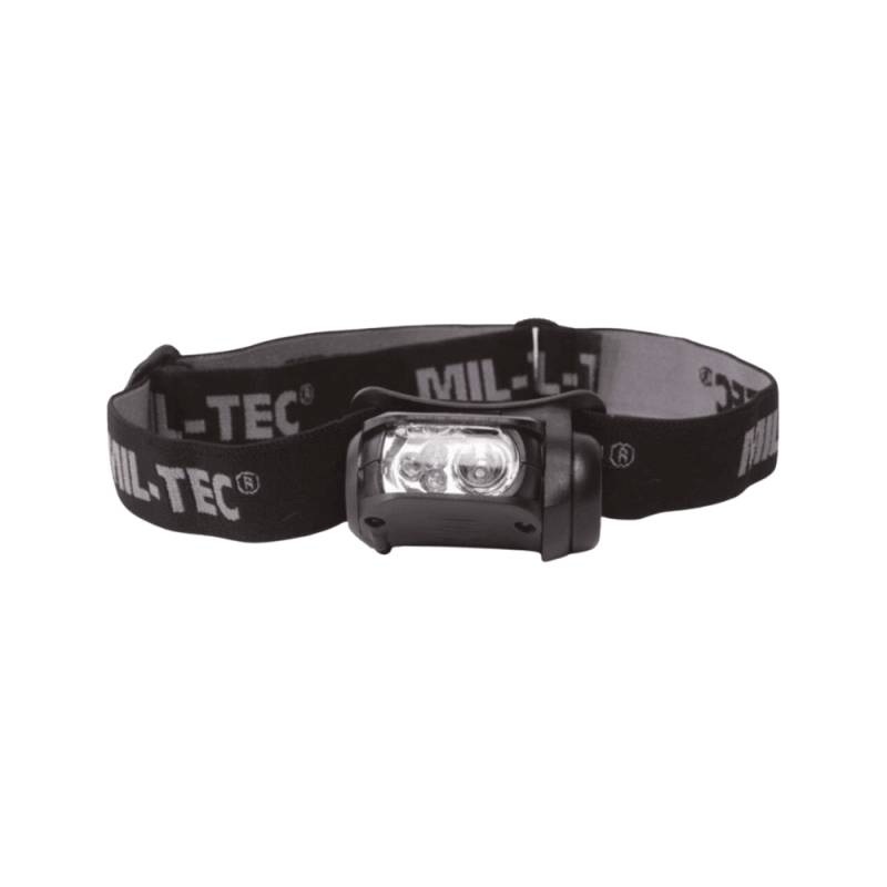 Billig Pandelampe Sort | Black Led 4-Colour Headlight - Mil-Tec