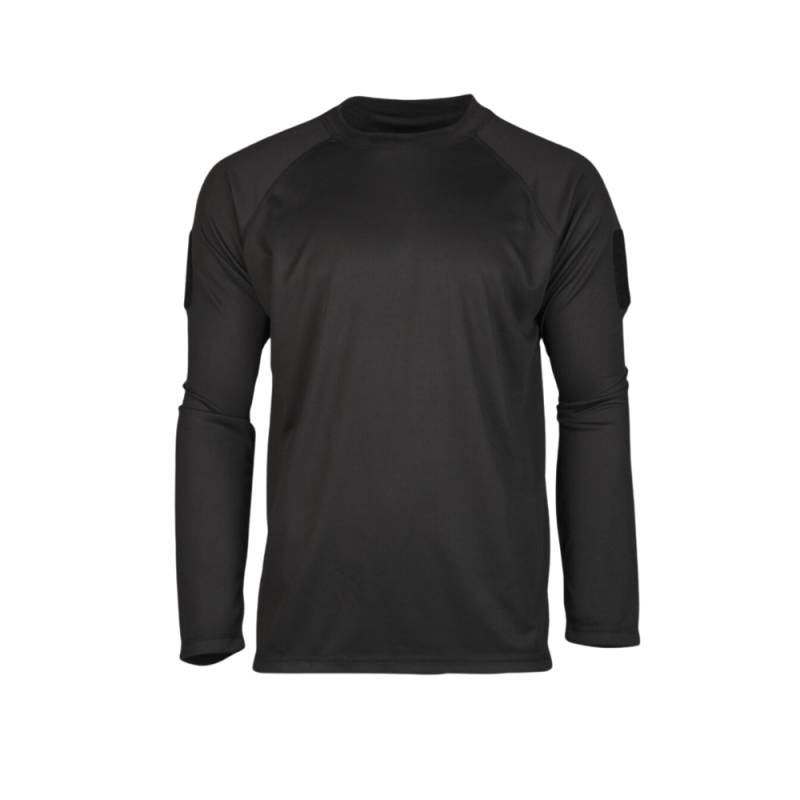 Fitness Trøjer | Black Tactical Long Sleeve Quickdry - Xxl - Mil-Tec