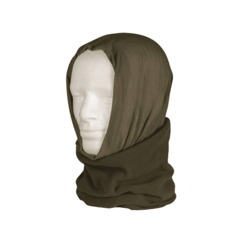 Mil-Tec  Multi-Funktionel Hovedbeklædning Med Fleece - Od Grøn