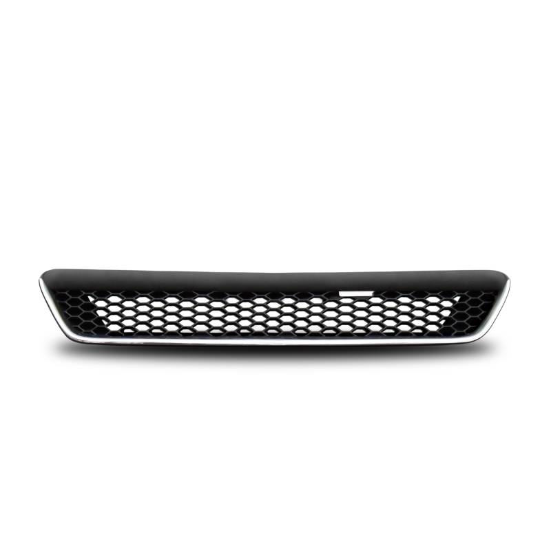 Jom Frontgrill Sports Look Med Diamant Look I Blank Sort/Krom Til Opel Astra G - Uden Logo