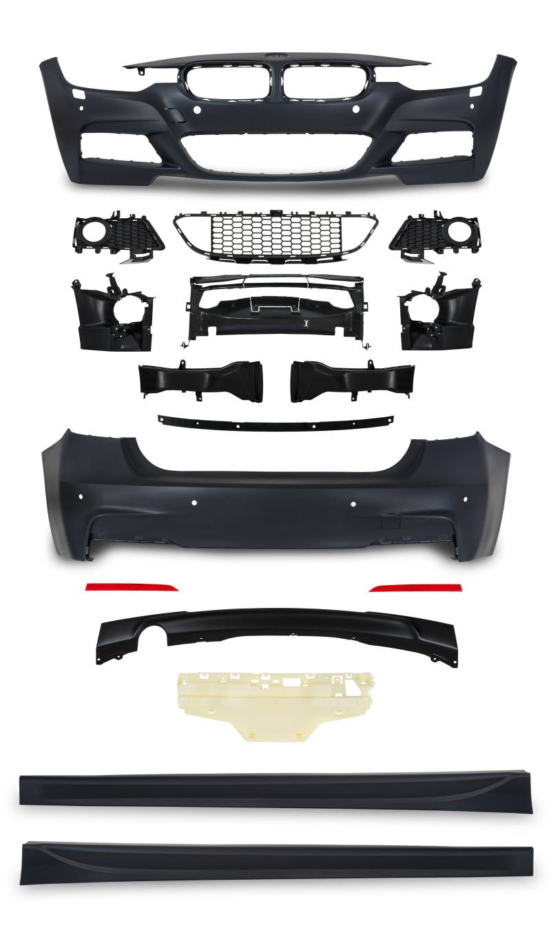 Jom Body Kit Til Bmw 3 Serie F30 Lci Med Pdc Huller Og Hcs, årgang 05.2015-