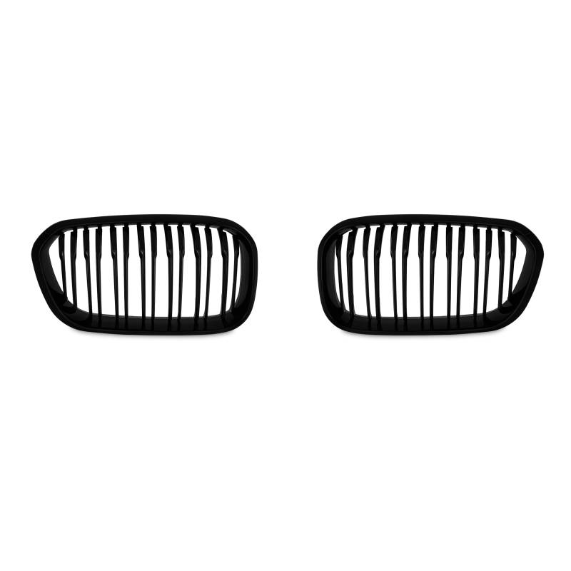 Jom Frontgrill Med Dobbelt Ribbe I Blank Sort Til Bmw Serie 1 F20/F21 årgang 2015-