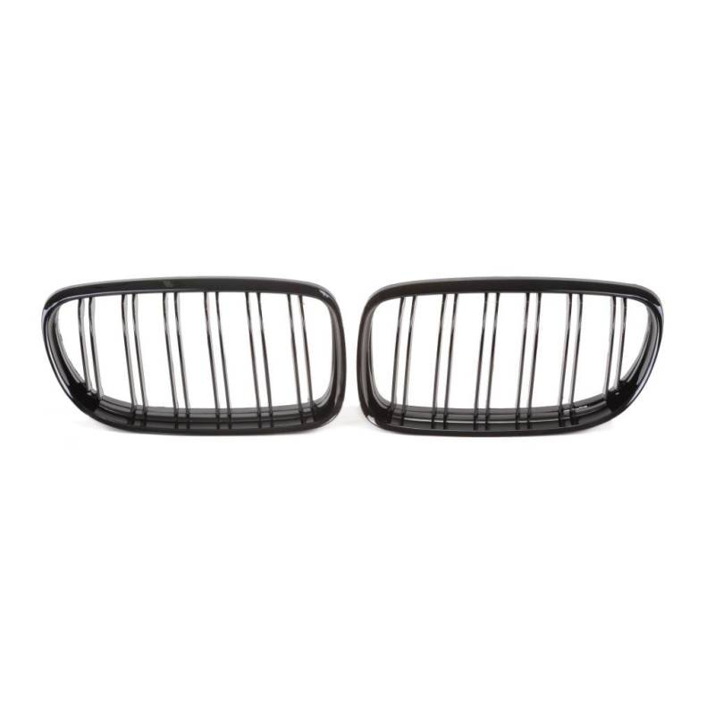 Jom Frontgrill Med Dobbelt Ribbe I Blank Sort Til Bmw Serie 3 E90 årgang 2008-2011