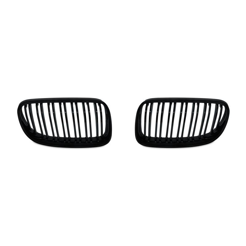Jom Frontgrill Med Dobbelt Ribbe I Blank Sort Til Bmw Serie 3 E92 årgang 2010-2013
