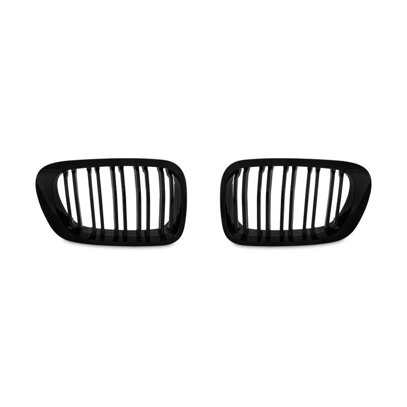 Jom Frontgrill Med Dobbelt Ribbe I Blank Sort Til Bmw 3 Serie E46 årgang 1999-2003