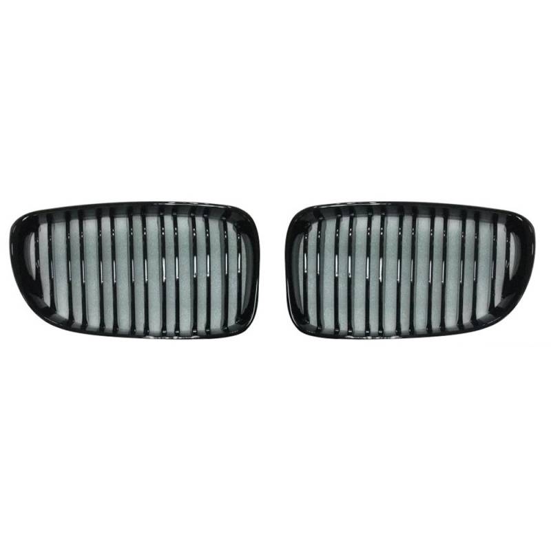 Jom Frontgrill Med Dobbelt Ribbe I Blank Sort Til Bmw Serie 1 E87 årgang 2007-2011