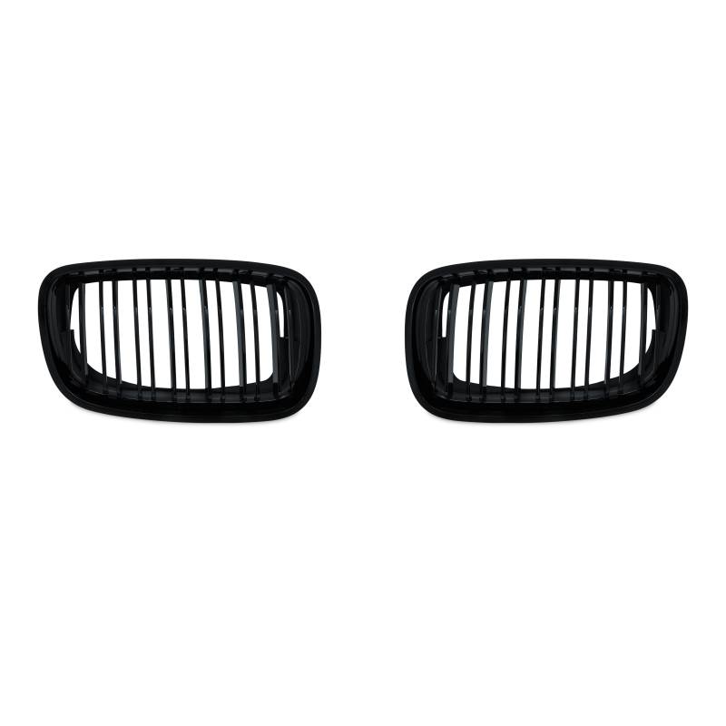 Jom Frontgrill Med Dobbelt Ribbe I Blank Sort Til Bmw X5 E70 årgang 2007 -2013
