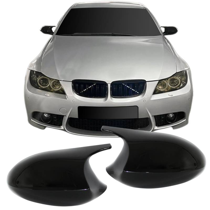 Spejlcover Sæt I Blank Sort Til Bmw 3 Serie E90/E91, 2005-2008, E92/ E93, 2006-2010
