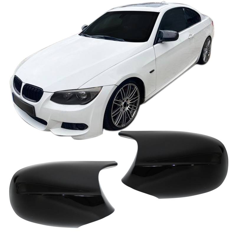 Spejlcover Sæt I Blank Sort Til Bmw E90 3 Series Lci, E91 Lci, 2008-2013, E92/ E93 Lci, 2010-2014