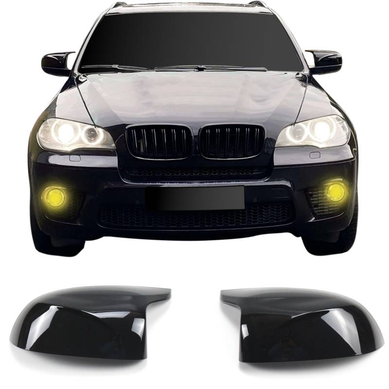 Spejlcover Sæt I Blank Sort Til Bmw X5 (e70), X6 (e71), 2006-2013
