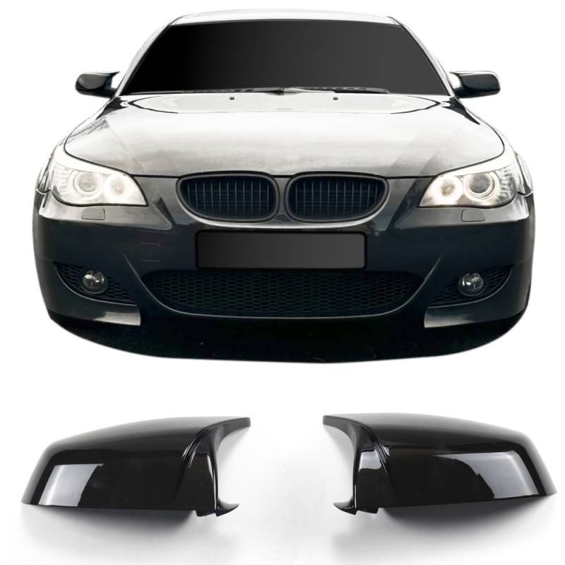 Spejlcover Sæt I Blank Sort Til Bmw E60/ E61 Lci, 2007-2009