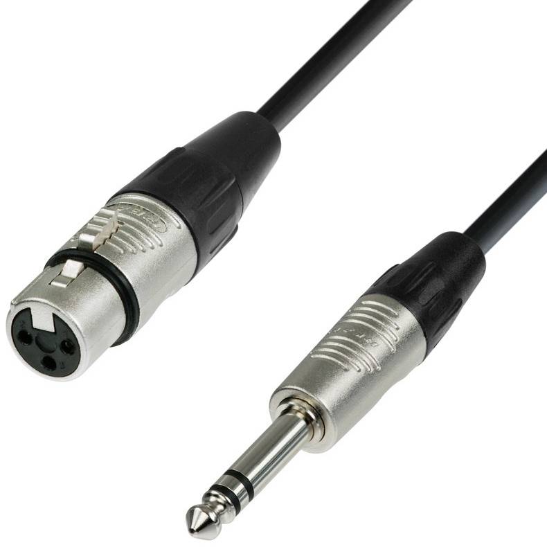 Ah Microphone Cable Rean Xlr Female To 6.3 Mm Jack Stereo 6 M - K4 Bfv 0600 - Adam Hall Kabler