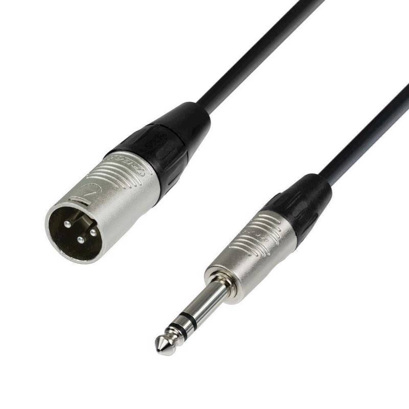 Ah Microphone Cable Rean Xlr Male To 6.3 Mm Jack Stereo 0.3 M - K4 Bmv 0030 - Adam Hall Kabler