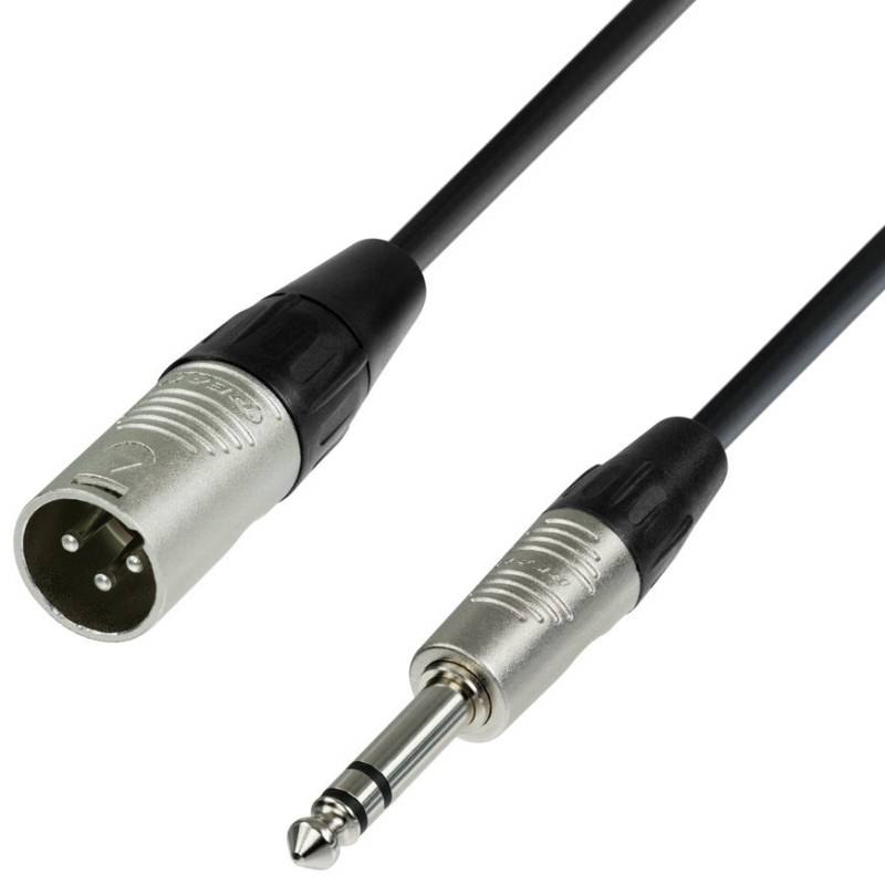 Ah Microphone Cable Rean Xlr Male To 6.3 Mm Jack Stereo 3 M - K4 Bmv 0300 - Adam Hall Kabler