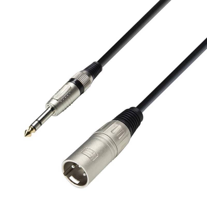 Ah Microphone Cable Xlr Male To 6.3 Mm Jack Stereo 1 M - K3 Bmv 0100 - Adam Hall Kabler