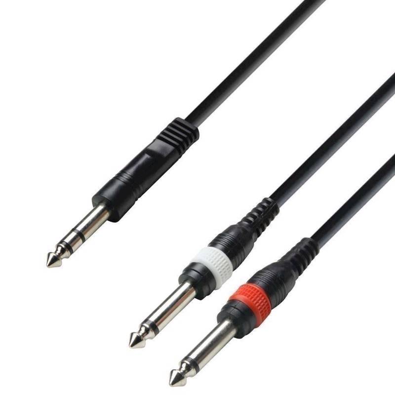 Ah Audio Cable 6.3 Mm Jack Stereo To 2 X 6.3 Mm Jack Mono 6 M - K3 Yvpp 0600 - Adam Hall Kabler