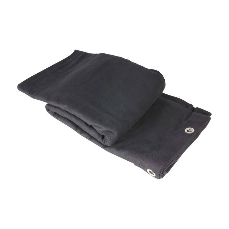 Molton Bagtæppe. 300 G/M².  3 X 4 Meter (bxh). Sort - Adam Hall Tilbehør