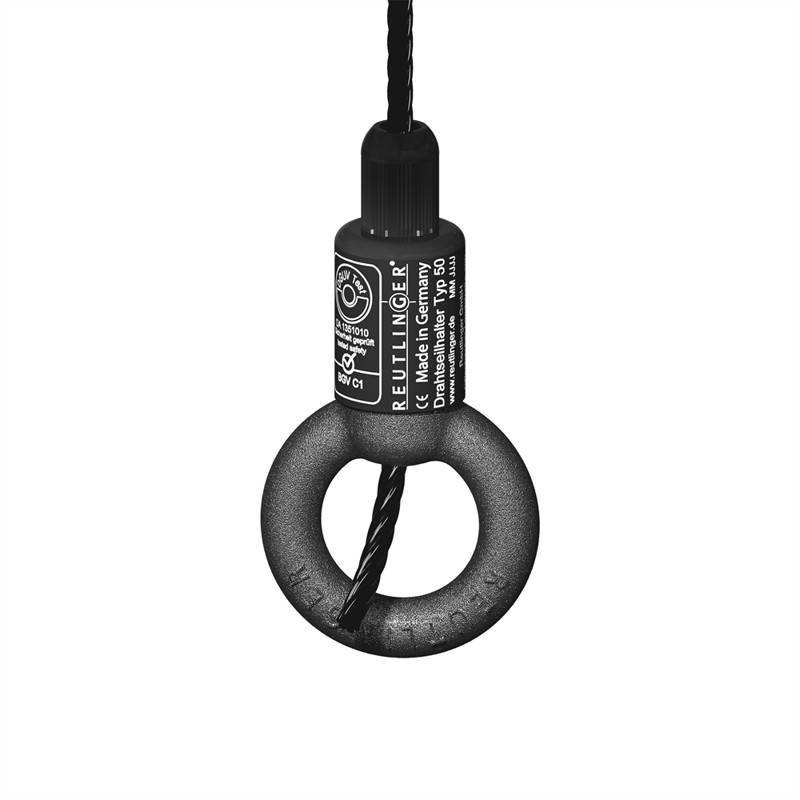 Adam Hall Accessories S 50 S V3 - Wire Rope Holder With Coupling Part Ring For 4 - 5 Mm Ropes, Up To 90kg - Adam Hall Tilbehør