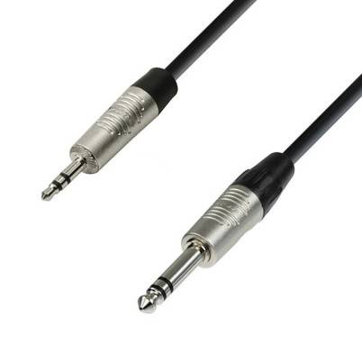 Balanced Audiocable Rean © 3.5 Mm Jack Stereo To 6.3 Mm Jack Stereo 1.5 M - Adam Hall Cables - Adam Hall Kabler