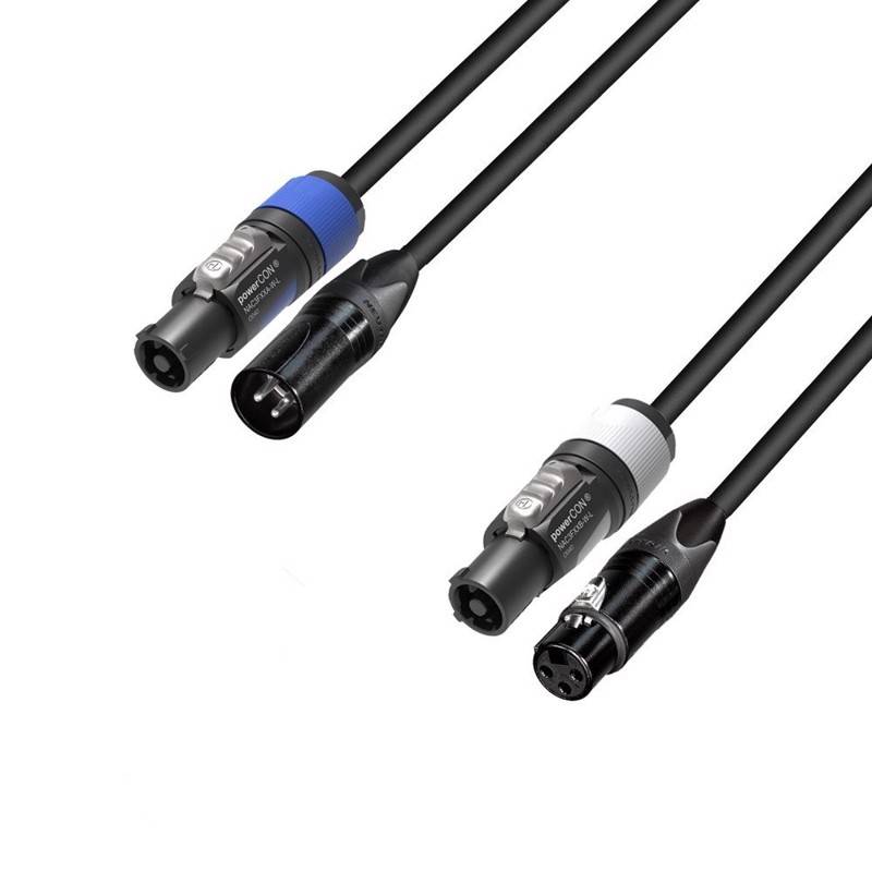 Hybridkabel - Neutrik® Xlr Lyd X Powercon® - 1,5 M - Adam Hall Cables - Adam Hall Kabler