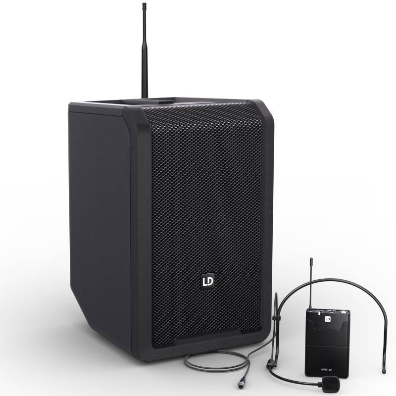 Ld Systems Anny 8 Bph - Batteri Højttaler Med Trådløs Headset - Sort B6 (655 - 679 Mhz)