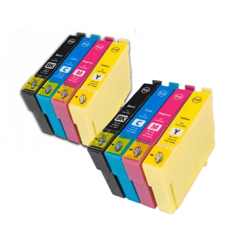 Pakke Sæt Epson 1281-1284  2x 4 Farver Bk-C-M-Y  Alternativ  102 Ml - Inkpartner Aps