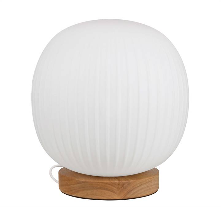 Decor Glass Lantern Bordlampe, Hvid/Natur - Osram