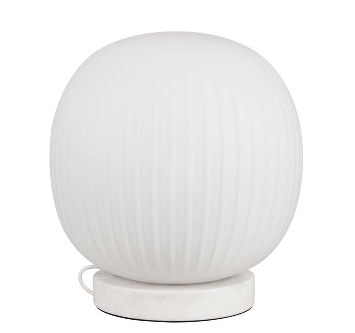 Decor Glass Lantern Marble Bordlampe, Hvid - Osram