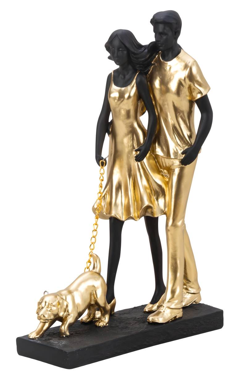 Figur Af Par Med Hund