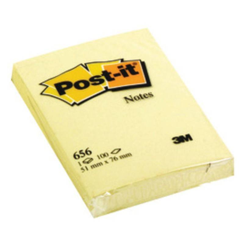 Post-It Notes 656 Gul 76 X 50 Mm. 12 Blokke