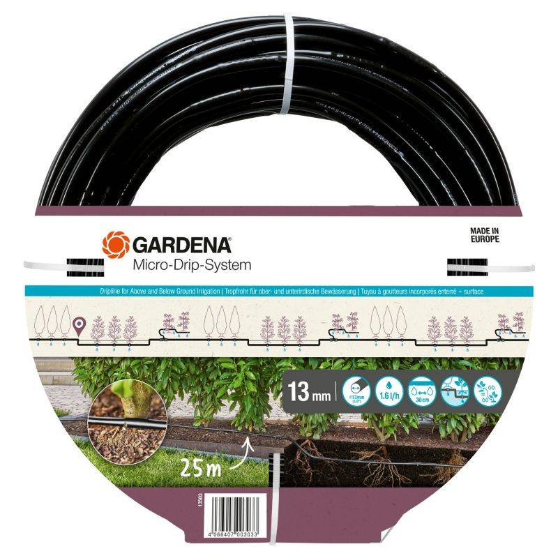 Gardena Drypslange 1,6 L/T Til Vanding Over Og Under Jord (25 M) - 13503-20