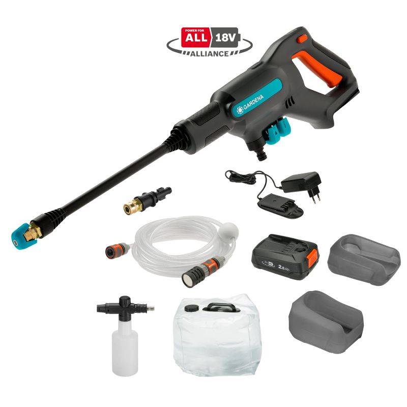Gardena Batteridrevet Højtryksrenser Aquaclean 24/18v, Premiumsæt - 14800-31.00.000